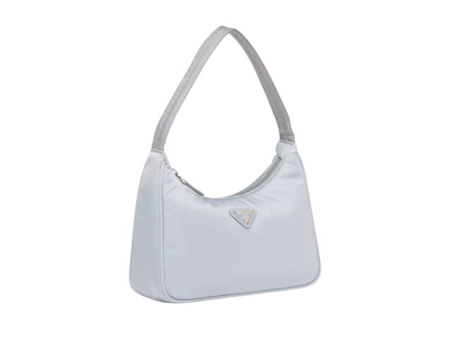 Prada Prada Re-Nylon Re-Edition 2000 Mini-Bag With Enameled Metal Triangle Logo Cornflower - view 2