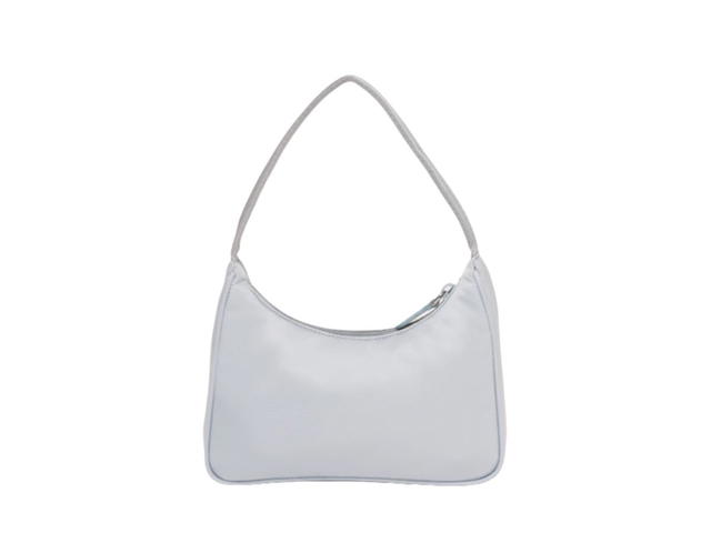 Prada Prada Re-Nylon Re-Edition 2000 Mini-Bag With Enameled Metal Triangle Logo Cornflower - view 3
