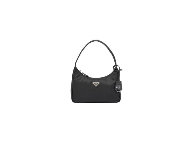 Prada Prada Re-Nylon Re-Edition 2000 Mini-Bag With Enameled Metal Triangle Logo Black - view 1