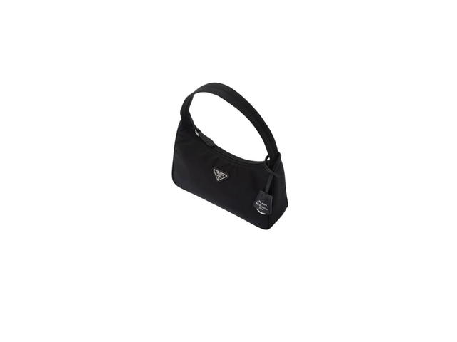 Prada Prada Re-Nylon Re-Edition 2000 Mini-Bag With Enameled Metal Triangle Logo Black - view 3