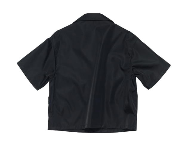 Prada Prada Re-Nylon Short Sleeved Cropped Bowling Shirt Black - view 2