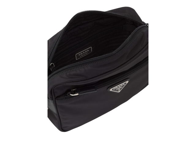 Prada Prada Re-Nylon Shoulder Bag In Nylon Zipper Pocket With Metal Hardware Black - view 4