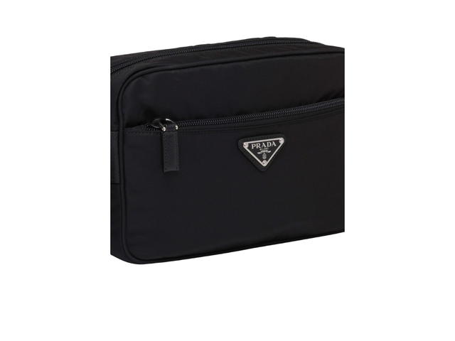 Prada Prada Re-Nylon Shoulder Bag In Nylon Zipper Pocket With Metal Hardware Black - view 5