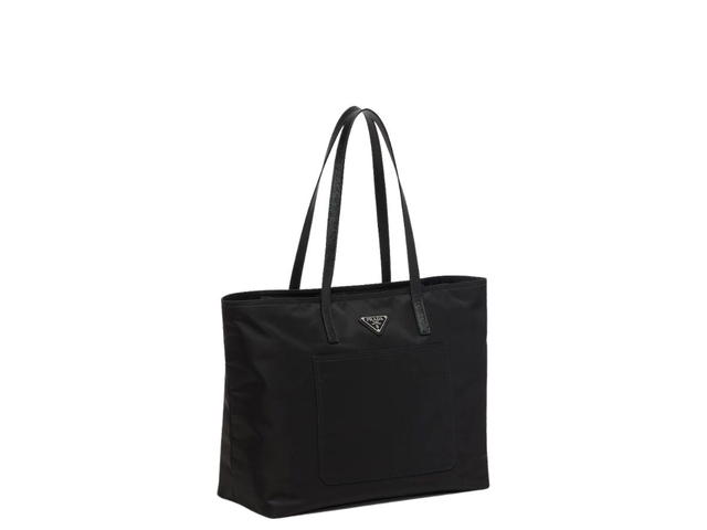 Prada Prada Re-Nylon Tote Bag With Enameled Metal Triangle Logo And Metal Hardware Black - view 2