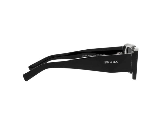 Prada Prada Rectangle Sunglasses In Black Acetate Frame With Grey Lenses - view 3