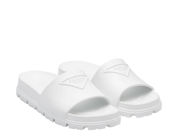 Prada Prada Rubber Slides White (W) - view 3