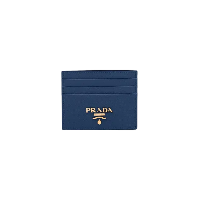 Prada Prada Saffiano Leather Card Holder Bluette - view 2