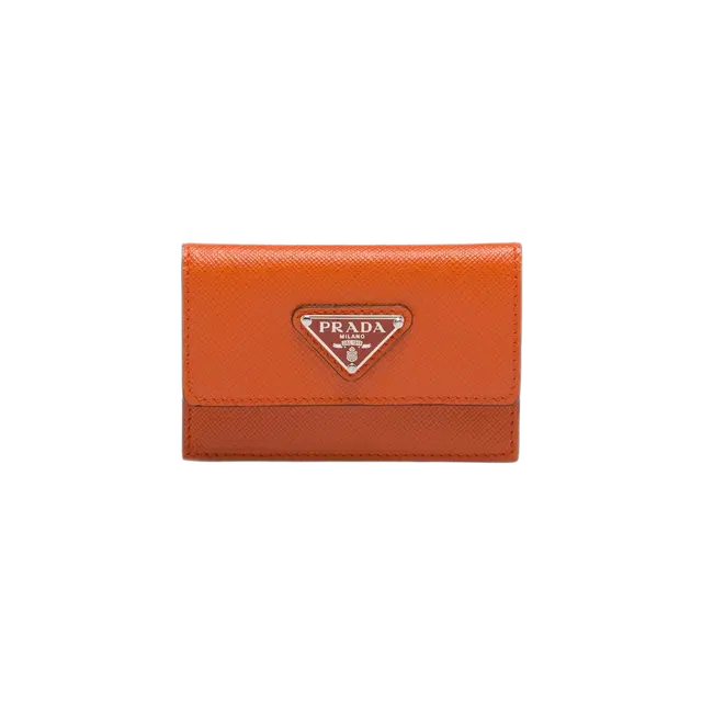 Prada Prada Saffiano Leather Card Holder Papaya - view 2