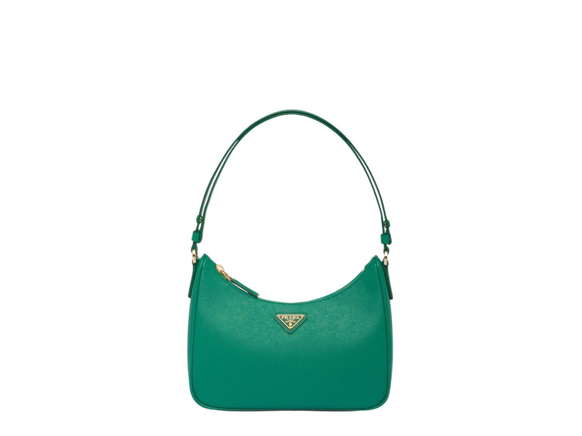 Prada Prada Re-Edition Saffiano Leather Mini-Bag With Enameled Metal Triangle Logo Mango