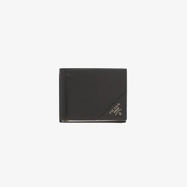 Prada Prada Saffiano Leather Money Clip Wallet Black - view 1