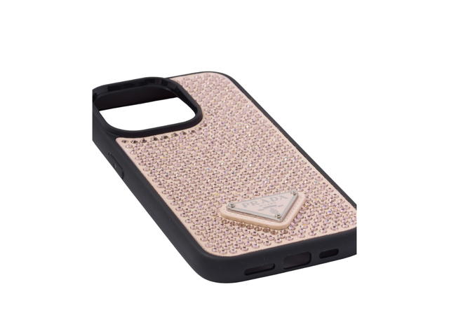 Prada Prada Satin Cover for iPhone 14 Pro With Synthetic Crystals Water Lily - view 2
