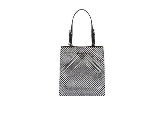 Prada Prada Satin Handbag With Crystals In Fabric-Synthetics Crystal With Metal Hardware Crystal - view 1