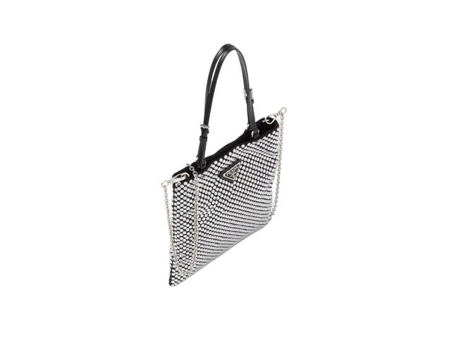 Prada Prada Satin Handbag With Crystals In Fabric-Synthetics Crystal With Metal Hardware Crystal - view 3