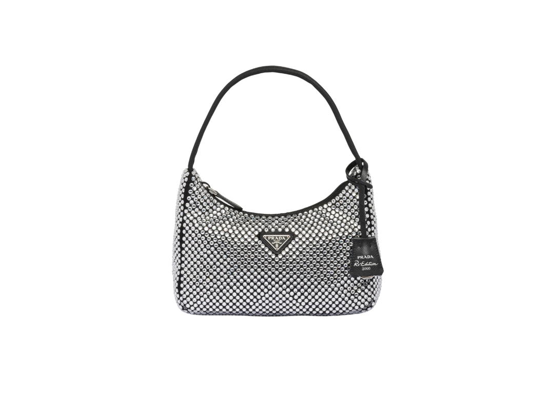 Prada Prada Satin Mini-Bag With Artificial Crystals