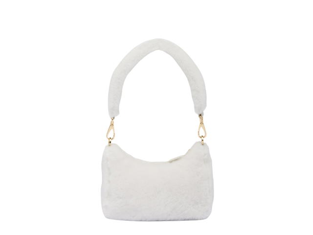 Prada Prada Shearling Mini-Bag In Leather With Metal Gold-tone Hardware White - view 2