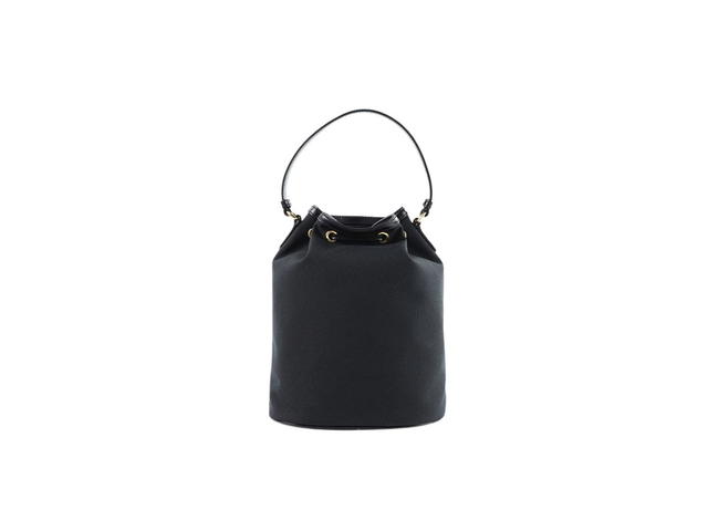 Prada Prada Small Bucket Bag With Jacquard Logo Black - view 3