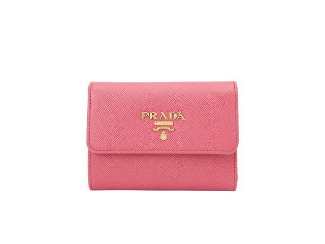 Prada Prada Small Saffiano Leather Wallet Pink - view 1