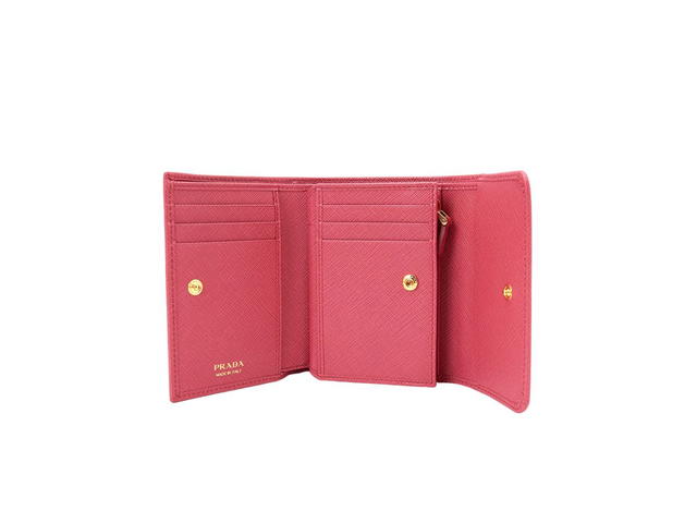 Prada Prada Small Saffiano Leather Wallet Pink - view 3