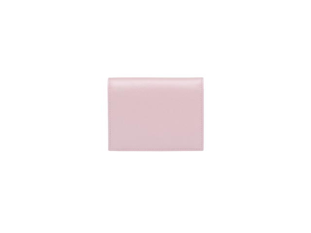 Prada Prada Small Saffiano Leather Wallet With Metal Lettering Logo Alabaster Pink - view 3