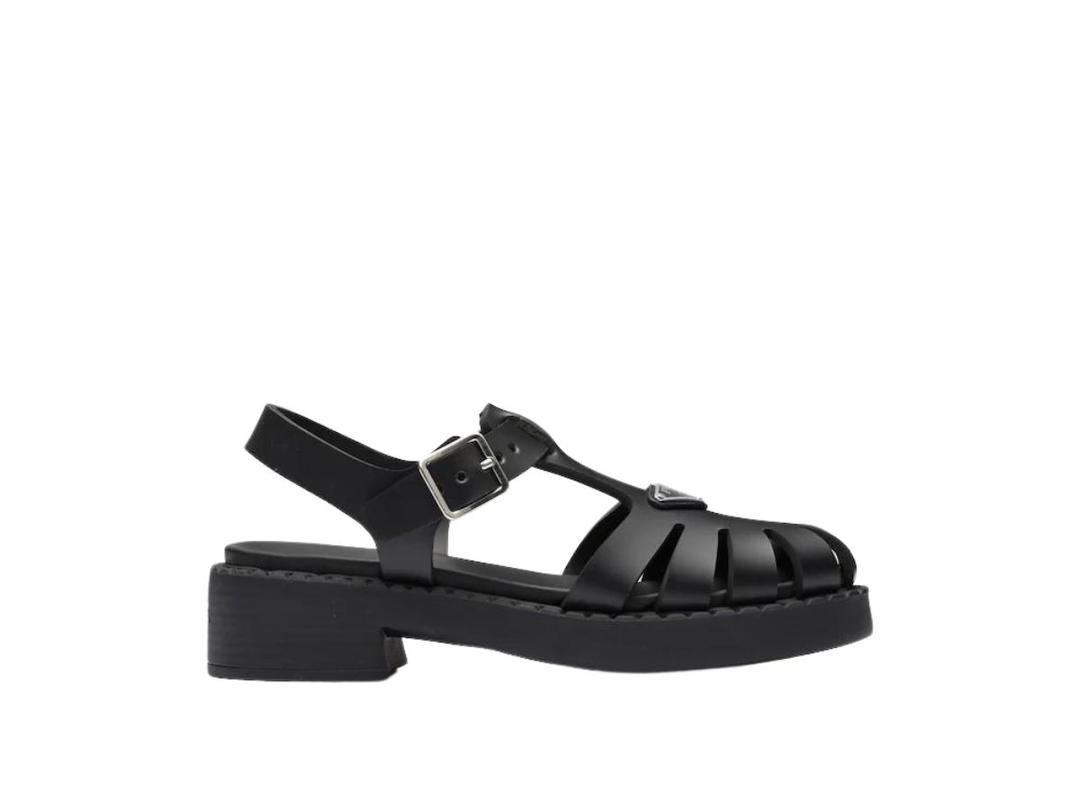 Prada Prada Sporty Foam Rubber Sandals Black