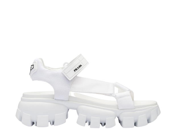 Prada Prada Sporty Woven Nylon Tape Sandals White - view 1