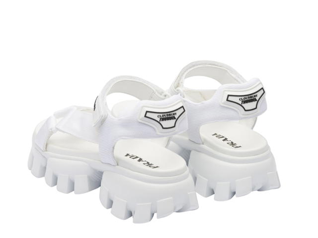 Prada Prada Sporty Woven Nylon Tape Sandals White - view 2