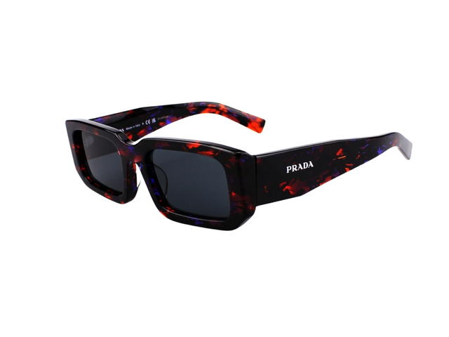 Prada Prada SPR-06Y-F-06V-5S0-54 Sunglasses In Blue-Red Havana Acetate Frame With Grey Lens - view 5