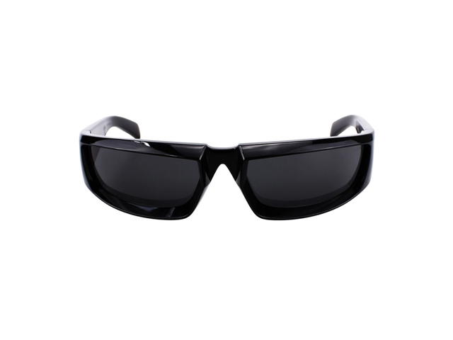 Prada Prada SPR-25Y-1AB-5S0-63 Sunglasses In Black Acetate Frame With Lettering Logo Black Lenses - view 2