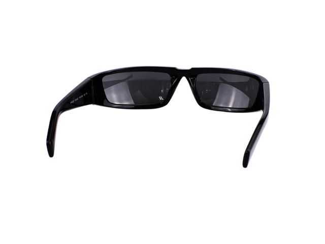 Prada Prada SPR-25Y-1AB-5S0-63 Sunglasses In Black Acetate Frame With Lettering Logo Black Lenses - view 4