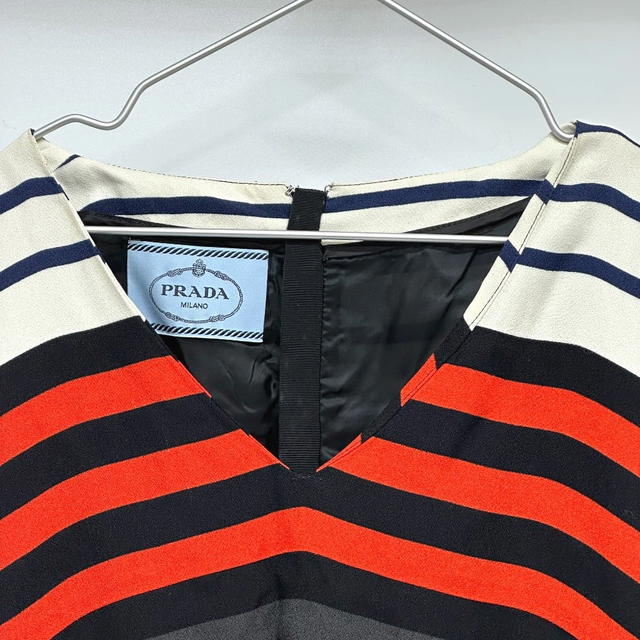 PRADA PRADA Stripped Short sleeve Dress Multicolore - view 3
