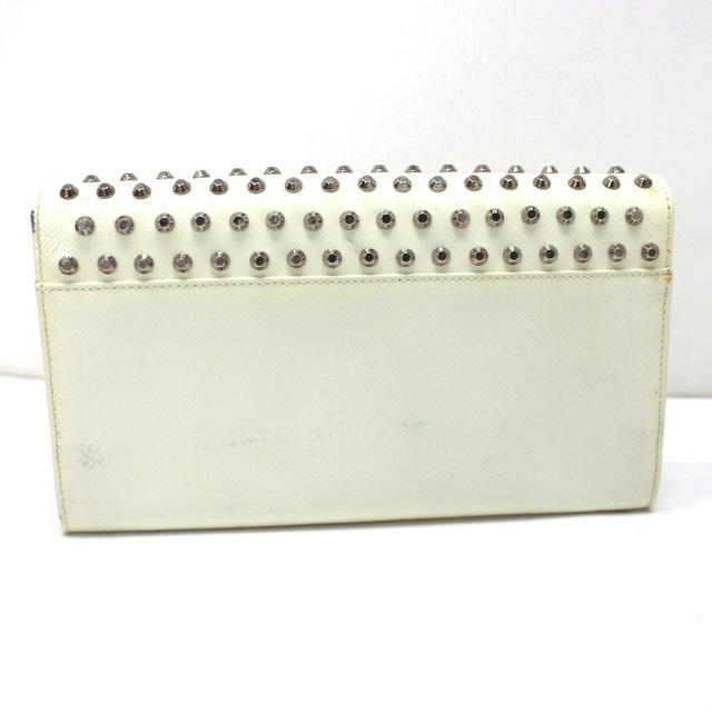 Prada PRADA Studs Clutch Wallet White - view 2