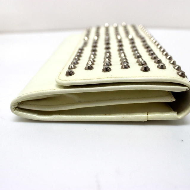 Prada PRADA Studs Clutch Wallet White - view 3