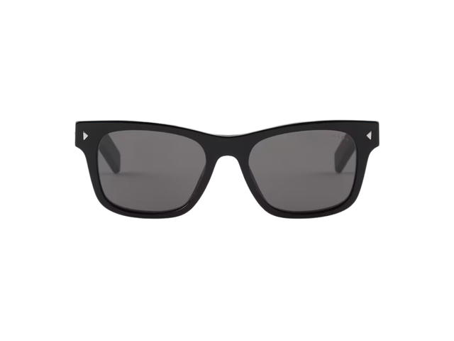 Prada Prada Sunglasses With Iconic Metal Plaque In Black Recycled Bio-Acetate Frame With Lenses Ardesia Crist - view 1