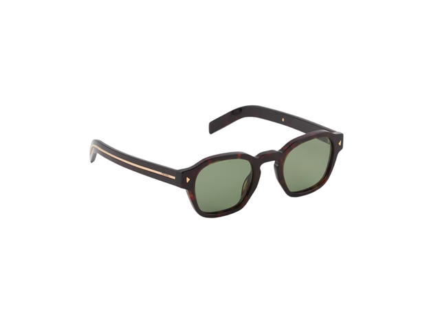 Prada Prada Sunglasses With Iconic Metal Plaque In Briarwood Tortoiseshell Recycled Bio-Acetate Frame With Willow Green Lenses - view 2