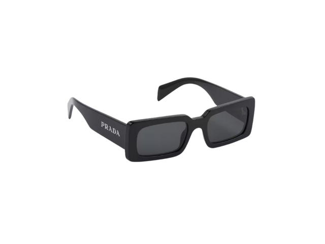 Prada Prada Sunglasses With Prada Logo In Slate Gray Lenses With Acetate - view 2