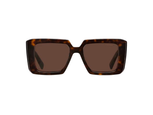 Prada Prada Sunglasses With The Prada Logo In Bold Geometric Lines And Distinctive Havana Nuances Define The Frame With A Square Frame Front Tortoiseshell - view 1