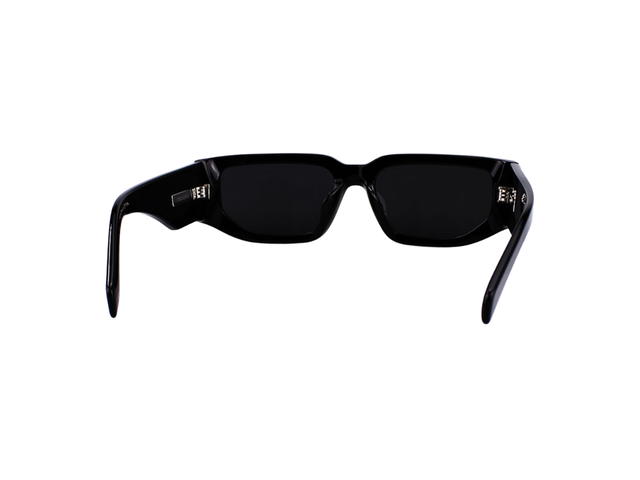 Prada Prada Sunglasses With Triangle Logo In Black Frame With Dark Grey Lenses - view 4