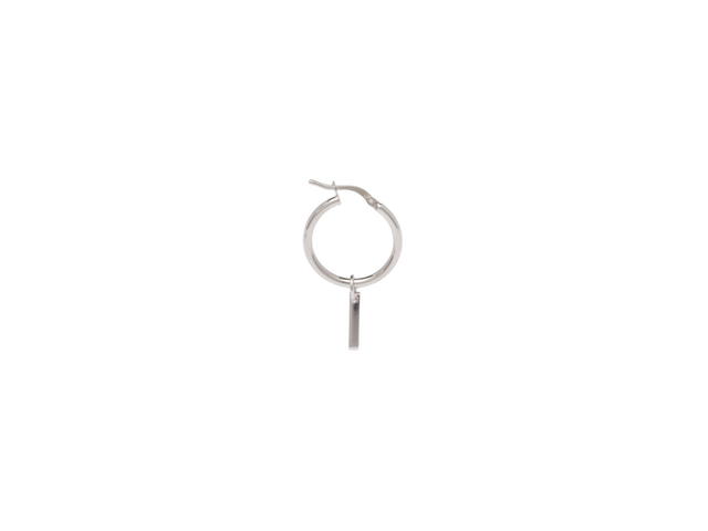 Prada Prada Symbole Drop Earrings In 925 Sterling Silver With Visible Logo And Palladium Finish White - view 3