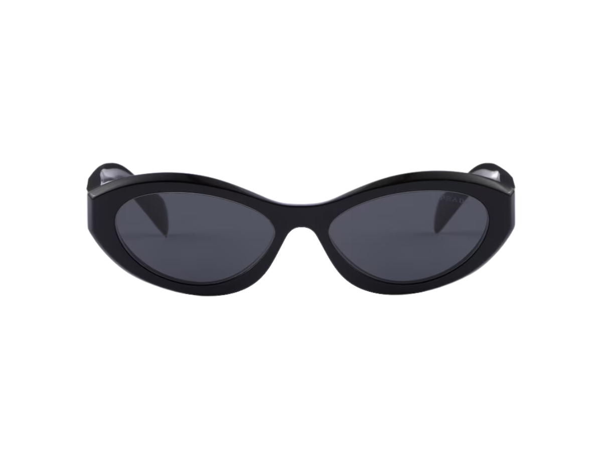Prada Prada Symbole Sunglasses In Black Bio-Acetate Frame With Slate Gray Lenses
