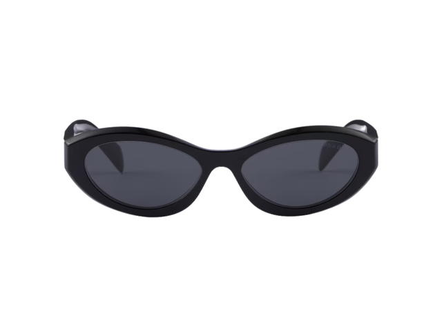 Prada Prada Symbole Sunglasses In Black Bio-Acetate Frame With Slate Gray Lenses - view 1