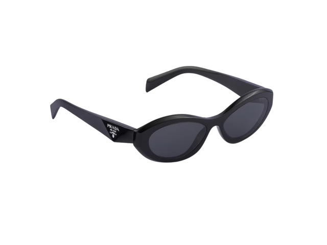 Prada Prada Symbole Sunglasses In Black Bio-Acetate Frame With Slate Gray Lenses - view 3