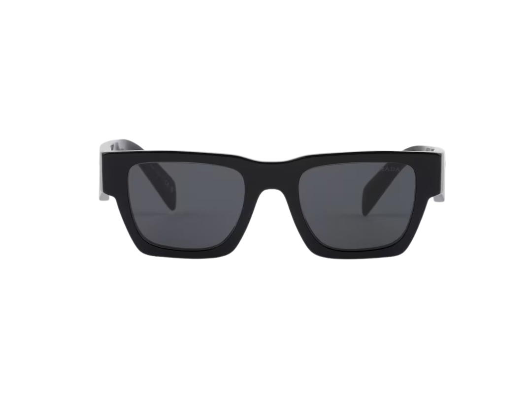 Prada Prada Symbole Sunglasses In Black Recycled Bio-acetate Frame With Slate Gray Lenses