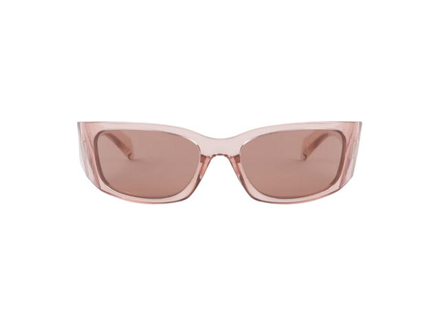 Prada Prada Symbole Sunglasses In Bold Geometric Shapes Transparent Peach - view 1