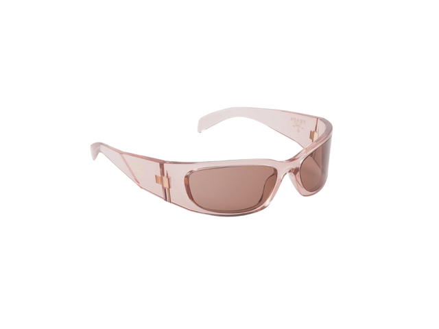 Prada Prada Symbole Sunglasses In Bold Geometric Shapes Transparent Peach - view 2