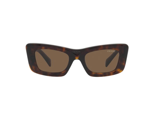 Prada Prada Symbole Sunglasses In Brown Acetate Frame With Trianglel Logo Brown Lenses - view 1