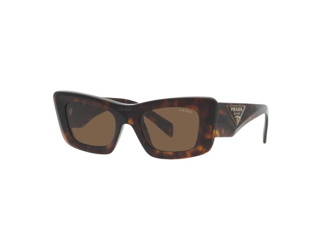 Prada Prada Symbole Sunglasses In Brown Acetate Frame With Trianglel Logo Brown Lenses - view 2