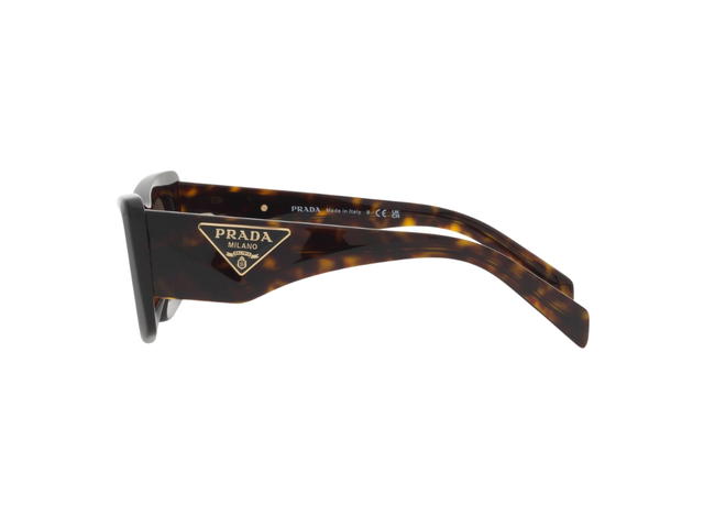 Prada Prada Symbole Sunglasses In Brown Acetate Frame With Trianglel Logo Brown Lenses - view 3