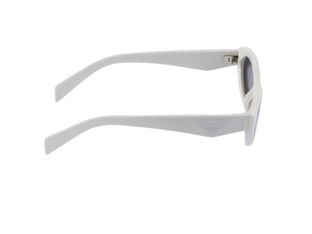 Prada Prada Symbole Sunglasses In Chalk White Bio-Acetate Frame With Slate Gray Lenses - view 2