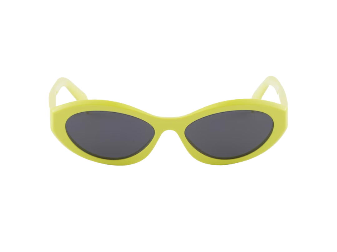 Prada Prada Symbole Sunglasses In Citron Bio-Acetate Frame With Slate Gray Lenses