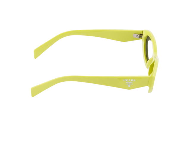 Prada Prada Symbole Sunglasses In Citron Bio-Acetate Frame With Slate Gray Lenses - view 2
